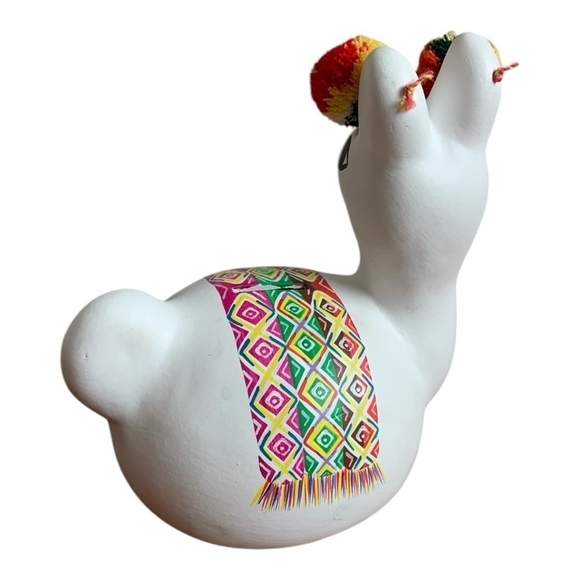 VNTG Hand Crafted Ceramic Llama Coin Bank Llama with Bonbons Peruvian Souvenir - Picture 4 of 5